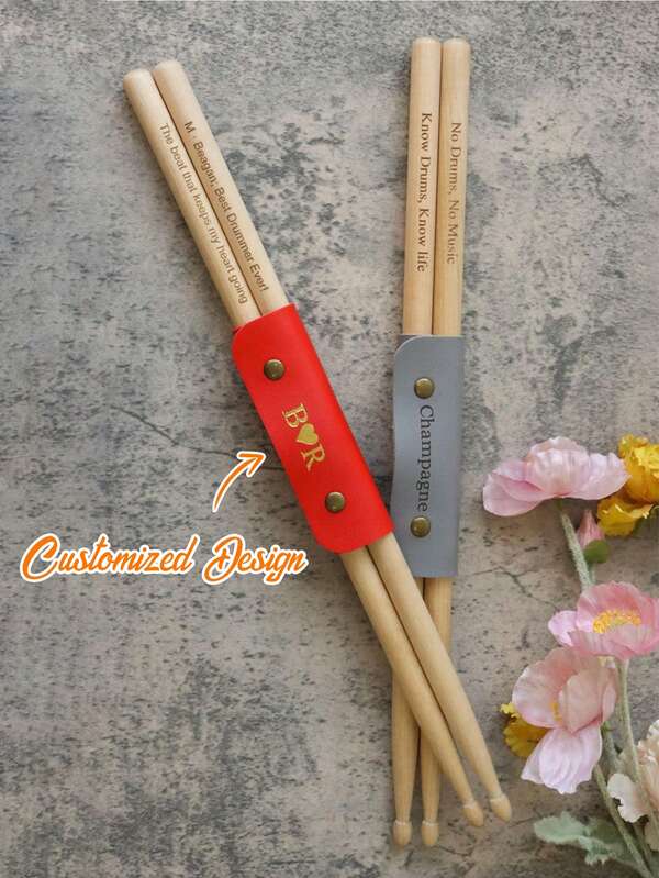 Baquetas personalizadas 5A Baquetas de batería, regalo del Día del Padre para él, papá, novio, hombre, hijo, esposo, músico de banda, par de baquetas personalizadas grabadas, baqueta personalizada, regalo único