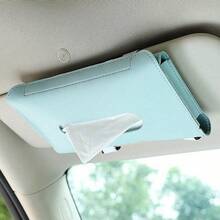 2 piezas/1 pieza Caja de pañuelos para visera solar, 3 opciones de color Caja de pañuelos para visera solar del coche, organizador protector moderno para el asiento trasero del coche, soporte para pañuelos en el respaldo del asiento, caja de papel higiénico, caja de pañuelos, caja de pañuelos para coche, caja de pañuelos de unicolor para coche, caja de almacenamiento y organización - Color sólido - Ver 15