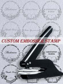 Troquel personalizado para libros, "De la biblioteca de...", troquel para biblioteca, troquel de libro personalizado, troquel de libro personalizado con su nombre, útiles escolares, regreso a clases - Multicolor - Ver 2