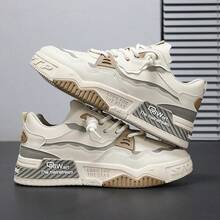 Men's Minimalist Low-Top Skateboard Shoes, Comfortable Non-Slip Casual Thick Sole Plus Size Sneakers 2000s Style Valentine's Day Ideas