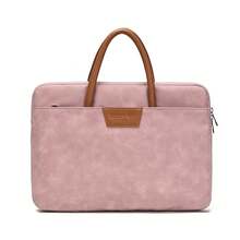 Laptop Bag Waterproof Lightweight Business Carrying Case For Work And Commuting - Rose Pink With Long Shoulder Straps - View 1