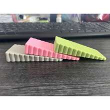 2 pezzi Fermo porta in silicone di colore casuale, senza foratura, design creativo e , utilizzabile in casa e in ufficio come fermo anti-collisione, design semplice e durevole in gomma