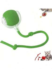 1 Pieza Pelota interactiva inteligente, juguetes para amantes de los perros y mamás de perros, juguetes para amantes de los gatos y mamás de gatos, pelota automática inteligente de 360° que se mueve por sí sola, para entretenimiento de mascotas, suministros y regalos para amantes de perros/gatos y mamás de perros/gatos, viene con una cuerda y una pelota de saltar