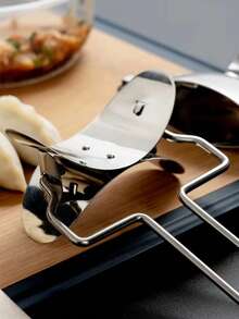 1 pieza Cortador de masa circular de acero inoxidable, rodillo moldeador de masa para hacer empanadillas, raviolis y pasteles para uso en la cocina del hogar