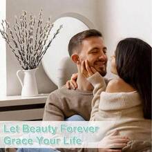 20 件天然干燥白柳枝，适用于圣诞节、复活节、婚礼、家居、派对、酒店、壁炉、花园装饰 - 銀色 - 查看 4