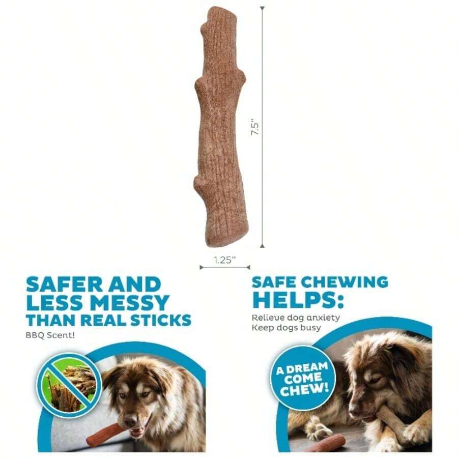 Dogwood Wood Durable Dog Chew Toys, Real Wood Calming Hemp, 2 - Pack, Medium - Cây sơn thù du và cây mesquite (gói 2) + 2 cây (gói 1) - Xem 1
