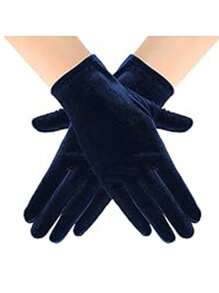 D EXCEED 1Pair 50s Women's Short Full-Finger Gloves – Elegant Accessories – For Opera Performances, Afternoon Tea Gatherings, Wedding Ceremonies, Vintage Cocktail Parties & Classic Formal Dinners​ Halloween