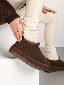 Botas de nieve para mujer - Café integral - Ver 2