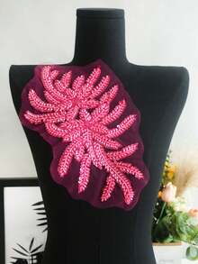 1 件蕾丝绣花网布底缝纫串珠水晶贴片，多种颜色可选，用于服装装饰、DIY 服装配饰、婚纱装饰、刺绣工艺品 - 多色 - 查看 4