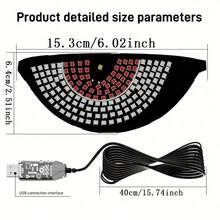 YITUMU 2 pezzi Luci per auto a LED con occhio di diavolo per Ognissanti - Lampade decorative per atmosfera alimentate tramite USB con 11 modalità di lampeggio, luce rossa/blu/bianca inquietante, facile installazione per auto, SUV e camion