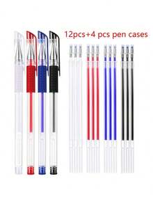 24pcs/Set 20 Mixed Color High Temperature Disappearing Fabric Marking Pens Refills With 4 Pen Holders, Heat Erasable Fabric Marker Pens For Sewing, Tailoring And Quilting (Random Red Pen Ink Color)
