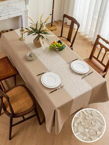 1pc Water-Resistant Rectangular Tablecloth, Fashionable Nordic Style, Suitable For Dining Table, Living Room, Home Decor, Holiday Gift & Party Decoration, Multiple Sizes Available - Multicolor - View 6