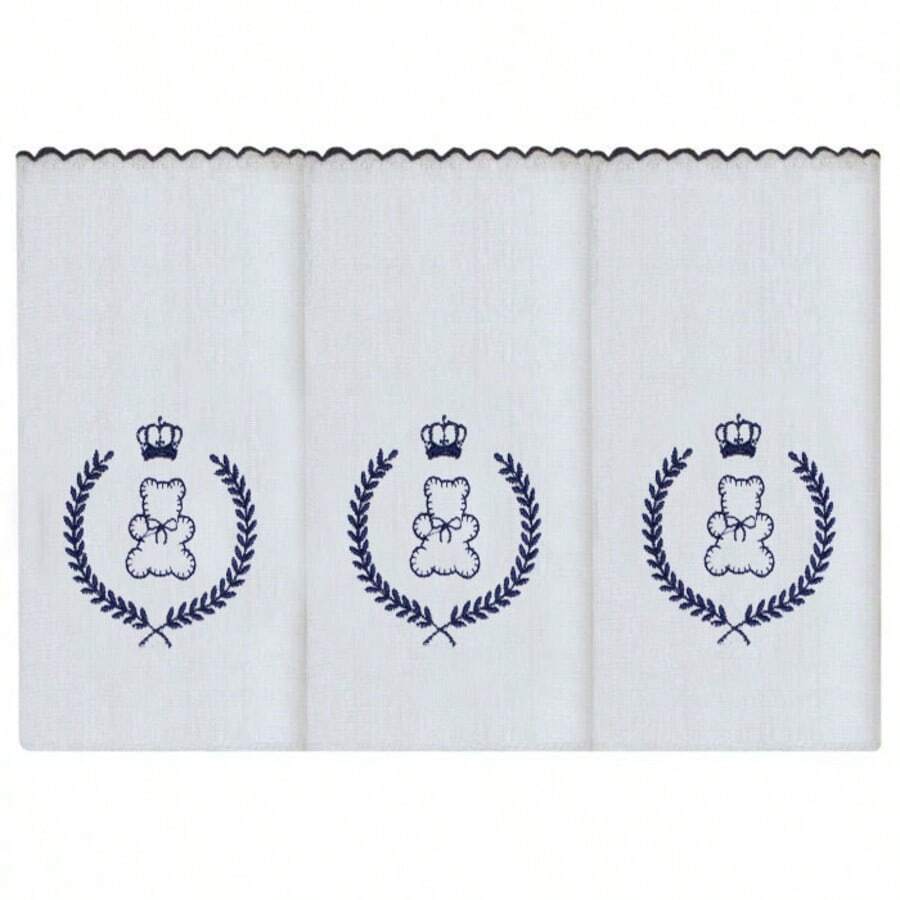 Soft 100% Cotton Double Embroidered Shoulder Diaper For Baby - Imperial Bear - View 1