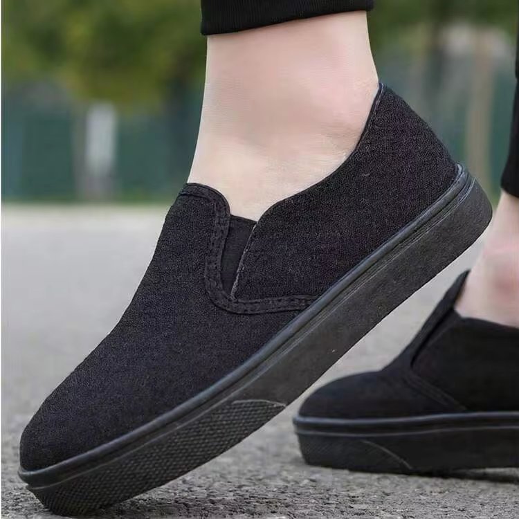 UNISEX Canvas Shoes/ Without Laces/ Comfortable Shoes/ Canvas Shoes - Hitam - View 1