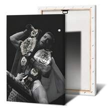 1 pièce Affiche d'art sur canevas encadrée et sans cadre - Décoration murale Connor McGregor Double Champion pour la maison, le bureau ou le café - Cadeau parfait pour les fans d'arts martiaux mixtes et les hommes - Impressions de haute qualité sur une canevas durable, œuvre d'art pour chambre à coucher, œuvre d'art de célébration, textures détaillées, art mural sur canevas