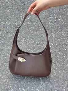 Niche Design Underarm Bag, Chic & Versatile Commuter Shoulder Bag & Handbag - Coffee - View 3