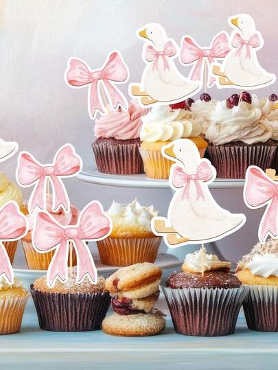 Silly Goose Cupcake Toppers Two Silly Goose Birthday Decorations Party Supplies For Cake Decorations Girls Birthday Party Supplies Birthday Parties Gender Reveal Celebrations And Other Special Occasions That Require Sweet Decorative Elements