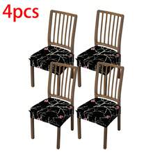 1/2/4/6pcs Printed Stretch Removable & Washable Dining Chair Seat Covers Room Decor Home Decor