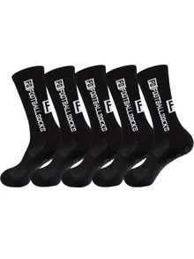 5 Pairs/10 Pairs Of FS Letter Men's Mid Tube Socks, Breathable And Comfortable, Non Slip Casual Socks, Simple And Fashionable Sports Socks, Suitable For Outdoor Sports All Year Round Wearing - Multicolor - View 13