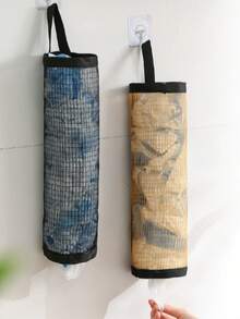 1 pieza Organizador de bolsas de plástico montado en la pared, adecuado para el hogar, la cocina, fiestas de playa de verano, alimentos, camping, organización, decoración de habitaciones, accesorios de cocina, suministros para el hogar y la cocina del Día de San Valentín - Multicolor - Ver 8