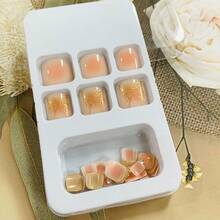 Press On Toenails With Designs Acrylic Fake Nails For Toe Artificial False Nails With Charms Glue On Toe Nails For Spring Summer Stick On Toenails For Women Girls JZ034 - 彩色 - 查看 5