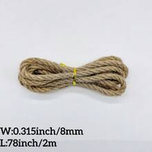 10mm 天然复古黄麻绳麻线卷缝纫圣诞工艺品黄麻绳线婚礼手工 DIY 派对丝带蝴蝶结装饰 - 彩色 - 查看 18