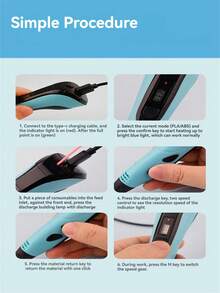 3D Printing Pen Drawing Toy, DIY Graffiti 3D Painting Supplies, Adjustable 3-Speed One-Key Retraction, Suitable For 6-12 Years Old Boys And Girls, Creative Birthday Gift (Accessory Color Random, Pen Refill Not Included) - Multicolor - View 8