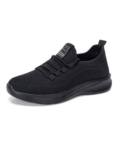 Women's Black Casual Slip-On Sneakers, Comfortable Soft Sole, Versatile Sports Style, Suitable For Daily Commute And Outdoor Activities (Run Small By Half Size)