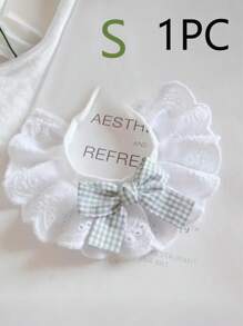 1 Pure Cotton Lace Scarf For Cats, Cat Accessories, Dog Accessories, Cat Items, Pet Bows, Cute Decorative Bibs, Cat Bow Ties, Halloween Decorative Cat Collars