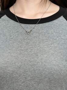 2-Tone Bodycon Dress, Autumn 2025 Collection, Gentle & Sweet Style, Long Sleeve, Slim Fit, Women Long Dress