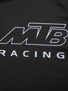 TELEYI Áo thun đua xe địa hình MTB Downhill Racing dành cho xe đạp, xe máy và xe đạp địa hình, áo thể thao dài tay. Màu đen, mùa xuân. - màu đen - Xem 4