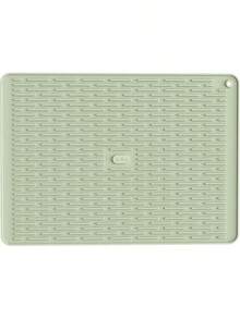 ME.FAN Silicone Dish Drying Mat For Kitchen Counter, Dish Drying Pad For Sink, Refrigerator Or Drawer, Countertop Protection Pad S - 12'' X 8'' - Desert Sage