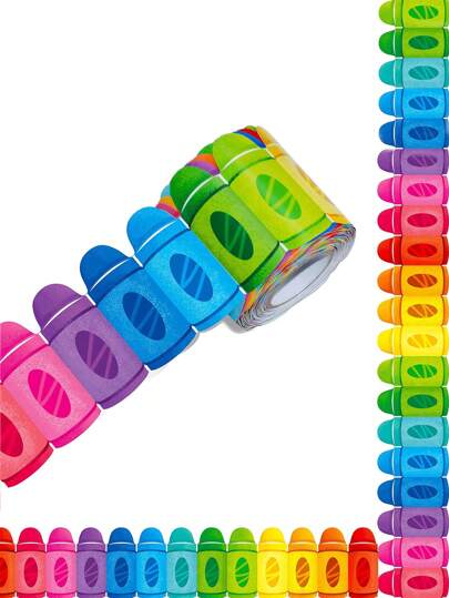 2 pièces Ensemble de bordures de crayon arc-en-ciel, décorations de bordure de tableau d'affichage, convient pour le tableau noir, le tableau d'affichage, le mur, la fenêtre de la salle de classe de l'école, la porte, la décoration de la rentrée scolaire, la décoration de la salle de classe, la décoration de la chambre, les fournitures pour bébé, la décoration de fête, la décoration de vacances, les cadeaux de baby shower