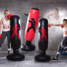 1pc Inflatable Punching Bag, Suitable For Karate And Taekwondo Boxing Stand - Multicolor - View 1
