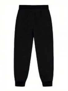Men's Casual Sweatpants, 1994 Men's Casual Sweatpants, With Pockets, Regular Fit, Slightly Elastic, Elastic Zipper Waistband, Comfortable Jogging Pants - 黑色 - 查看 4