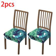 1/2/4/6pcs Printed Stretch Removable & Washable Dining Chair Seat Covers Room Decor Home Decor