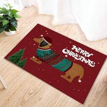 1pc Diatomite Christmas Atmosphere Rug, High-End Carpet For Living Room Bedroom Holiday Foot Mat Home Decor Christmas Decorations Room Decor Christmas Decorations Home