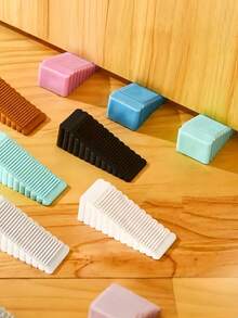 2 pezzi Fermo porta in silicone di colore casuale, senza foratura, design creativo e , utilizzabile in casa e in ufficio come fermo anti-collisione, design semplice e durevole in gomma