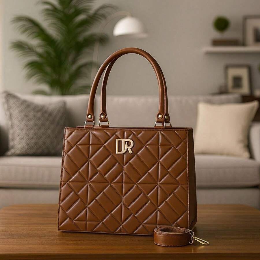 Women's Medium Modern Crossbody Shoulder Bag Spacious Interior Pocket Premium Quality Immediate Shipping - Camel - View 1