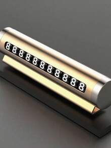 1pc Car Temporary Parking Permit, Roller Movable Car Number Plate, Creative Metal Parking Plate