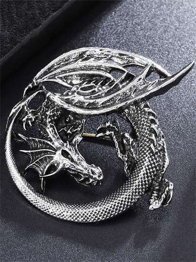 1 Stück Retro Nordischer Drachen-förmige Brosche Accessoires, modisch und kreativ als Party Kleidung Ornament Geschenk, geeignet für den täglichen Gebrauch