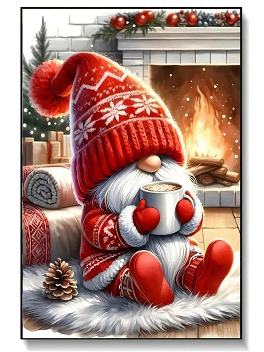 1 件 5D 钻石画艺术套装，节日圣诞钻石画套件，带完整钻石设计的帆布工艺品，优质钻石马赛克艺术，适用于客厅、卧室、办公室、厨房和餐厅，最佳生日礼物，合适的节日礼物