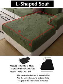 1pc Stretch Sofa Cover, Non-Slip Full Coverage Sofa Seat Cover, All Season Universal Sofa Cushion Cover, Fabric Thickened Sofa Blanket, Machine Washable, Dust-Proof, Pet-Friendly, Home Decor, Adjustable For Corner Sofa, Bedroom, Office, Living Room 1/2/3/4 Seater - Green - View 20