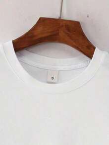 Camiseta blanca de 100% algodón para mujeres con estampado casual y chic, estilo casual y cómodo perfecto para días románticos, salidas con seres queridos o tardes en plazas. - Blanco - Ver 6