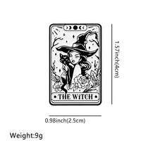 1 pezzo Spilla smaltata con citazione della strega di Ognissanti, spilla con scheletro cartoni animati, spilla da bavero, accessorio di moda, regalo per amici, accessorio per costume, ciondolo per borsa, accessorio per ufficio - nero - Visualizzare 13
