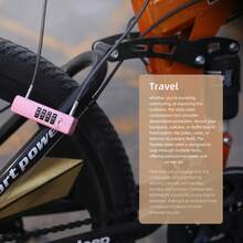 1个黑色4位便携式防盗密码锁，防水挂锁，防盗锁，重型金属户外挂锁，商务旅行必备行李锁，非常适合户外骑行、储物柜、围栏、工具箱、背包等。 - 彩色 - 查看 8