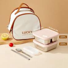 Caja de almuerzo portátil de acero inoxidable 304, caja bento hermética a prueba de fugas para ensalada de frutas, recipiente de almacenamiento de alimentos resistente al frío y al calor, caja conservadora de frescura, contenedores de almuerzo de gran capacidad, aptos para refrigerador y microondas, adecuados para uso estudiantil y adulto en la escuela, la oficina, campamentos al aire libre, picnics y viajes