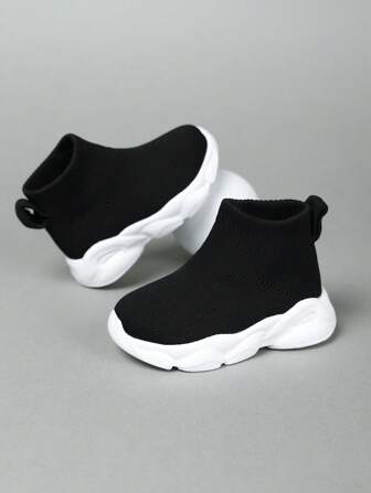 Kids' Simple Style Long Tube Breathable Durable Fabric Sports Shoes