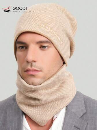 1pc Velvet Solid Color Scarf With Flower Clip, Outdoor Cycling Warmth Elastic Scarf, All-Match Minimalist Scarf, Hiking Outdoor Warm Scarf