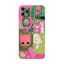 Whimsical Art Collage With Cats And Fruit Fold Phone Case For IPhone 16/16 Pro/16 Plus/16 Pro Max 15/14/13/12/11/X/Xs/Xr/Xs Max,Shopping Festivalt Essential - 淺藍色 - 查看 5